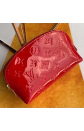 Louis vuitton Monogram Vernis Leather COSMETIC POUCH M90172 red HV01062Bw85