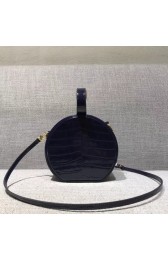 Louis Vuitton original Croco Leather petite boite chapeau M43516 dark blue HV01948LG44