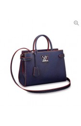 Louis Vuitton original Epi Leather Montaigne Tote Bag MM 54810 dark blue HV03493UW57