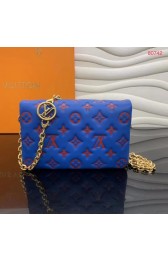 Louis Vuitton POCHETTE COUSSIN M80743 Blue & Red HV05828nQ90