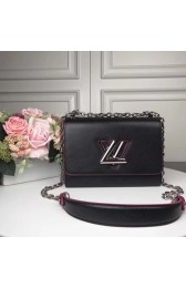 Louis Vuitton TWIST Original leather Shoulder Bag M50280 black with rose HV06257AM45