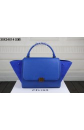 Luxury Celine Trapeze Bag Original Leather 3342-1 brilliant blue HV02068Lv15