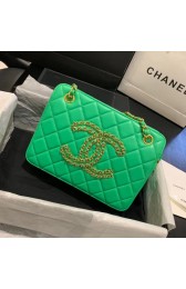Luxury CHANEL 2020 New Style Original Leather AS1516 green HV03645Px24