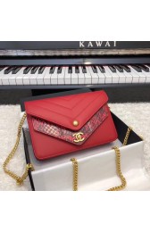 Luxury Chanel Original Lambskin & Gold-Tone Metal D33814 red HV01748Lv15