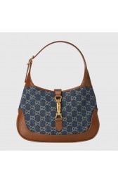 Luxury Gucci Jackie 1961 small shoulder bag 636706 Dark blue HV01893kp43