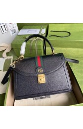 Luxury Gucci Ophidia small top handle bag with Web 651055 black HV00023kp43