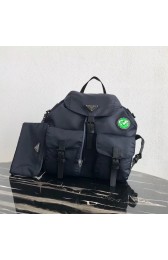Luxury Prada Re-Nylon backpack 1BZ811 black&green HV01865Px24