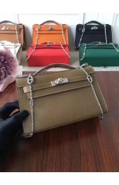 Luxury Replica Hermes Mini Kelly Tote Bag Epsom leather 1707 grey HV01929vv50