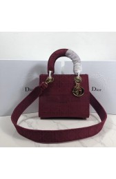 Luxury Replica LADY DIOR TOTE BAG IN EMBROIDERED CANVAS C4532 Bordeaux HV09959vv50