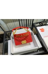Luxury Small boy chanel handbag AS67085 red HV11870UV86