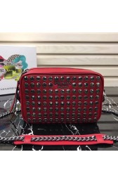 Prada Diagramme bag with crystals 1BH103 red HV05456vX33