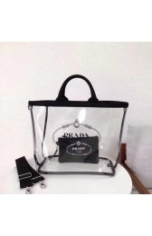 Prada Fabric and Plexiglas handbag 1BG164 black HV11902gE29