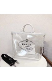 Prada Fabric and Plexiglas handbag 1BG164 white HV03093Kf26