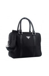 Prada Laptop Case Fabric Top Handle Bag VA0901 Black HV03053Rc99