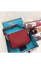 Prada leather shoulder bag 66136 red HV00875HW50