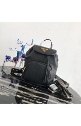 Prada original Leather backpack 1BZ035 black HV08529rf73