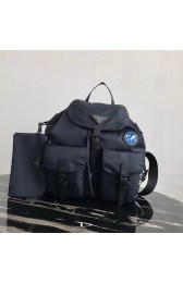 Prada Re-Nylon backpack 1BZ811 black&blue HV01084Mn81