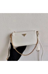 Prada Saffiano leather mini shoulder bag 2BH171 white HV00245Cw85