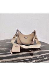 Prada Saffiano leather mini shoulder bag 2BH204 apricot HV07224lu18