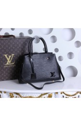 Quality Louis Vuitton Epi Leather Montaigne MM Tote Bag M41056 Black HV03284Vu63
