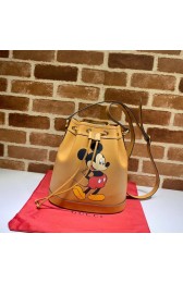 Replica AAA Gucci Disney x Mickey Mouse Small Bucket Bag 602692 Brown HV07724of41