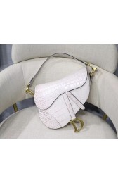 Replica Best Quality Dior SADDLE SOFT CALFSKIN BAG C9045 white HV11070Rf83