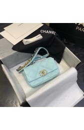 Replica Chanel 19 Bodypack Sheepskin Leather AS1163 sky blue HV00430sA83