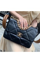 Replica Chanel 19 flap bag AS1161 black HV02101it96