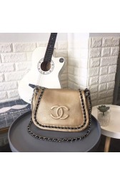 Replica Chanel Calfskin & silver -Tone Metal Shoulder Bag 94008 gold HV00820hD86