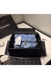 Replica Chanel flap bag Wool sheepskin &Gold-Tone Metal AS1199 light blue HV01052zR45