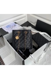 Replica Chanel Original Lather Shopping bag AS1844 black HV00238iF91