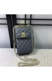 Replica Chanel Sheepskin Leather Shoulder Bag 84074 Grey HV00983UD97