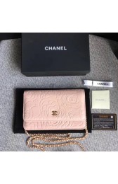 Replica Chanel WOC Mini Shoulder Bag A33814 pink gold chain HV11545cK54