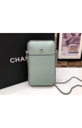 Replica Cheap Chanel Flap Original Mobile phone bag 55699 green HV07806Mq48
