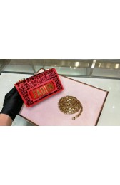 Replica Designer DIOR WITH CHAIN SMOOTH CALFSKIN EMBROIDERED WITH A MOSAIC OF MIRRORS M900 red HV00355Bb80