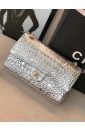 Replica Fashion Chanel Classic Handbag Original silver & Gold-Tone Metal A01112 silver HV01435yI43