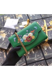 Replica Fashion Gucci GG Marmont matelasse mini bag 499314 green HV04310yI43