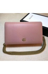Replica Gucci Calfskin Leather mini Shoulder Bag 497985 pink HV01072ui32