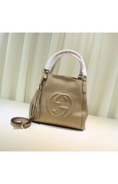 Replica Gucci Leather Shoulder Bag 336751 gold HV10861it96