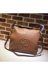 Replica Gucci Soho Medium Tote Bag Calfskin Leather 408825 Camel HV04559rH96
