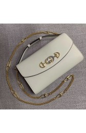 Replica GUCCI Zumi small leather shoulder bag 572375 white HV06029VA65