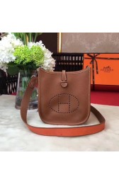 Replica Hermes Evelyne original togo leather mini Shoulder Bag H1187 Light brown HV05811YP94