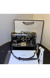 Replica High Quality Chanel Le Boy Flap Shoulder Bag Original Leather Black TY67086 Gold HV06950Jh90