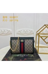 Replica High Quality Gucci GG Ophidia Small original leather Shoulder Bag A503877 green HV01840Jh90