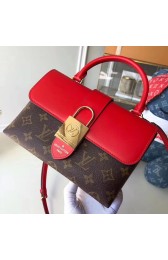 Replica High Quality Louis Vuitton Original Leather LOCKY BB M44080 Coquelicot Red HV00425Jh90
