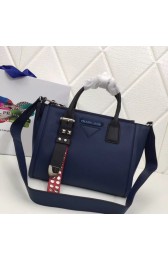 Replica Prada Concept Leather handbag 1BA175 dark blue HV10408ED66