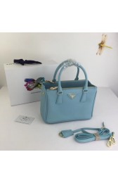 Replica Prada Galleria Small Saffiano Leather Bag BN2316 light blue HV06208Yn66
