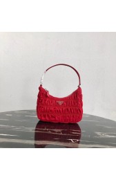Replica Prada Nylon and Saffiano leather mini bag 1NE204 red HV08296Xe44