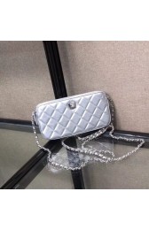 Replica Top Chanel Clutch with Chain A84509 Silver HV01669ll80