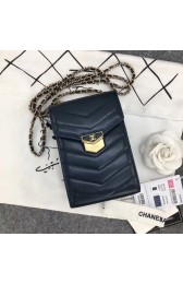 Replica Top Chanel Original Clutch with Chain A81226 Calfskin & Gold-Tone Metal A81226 dark blue HV06473Vx24